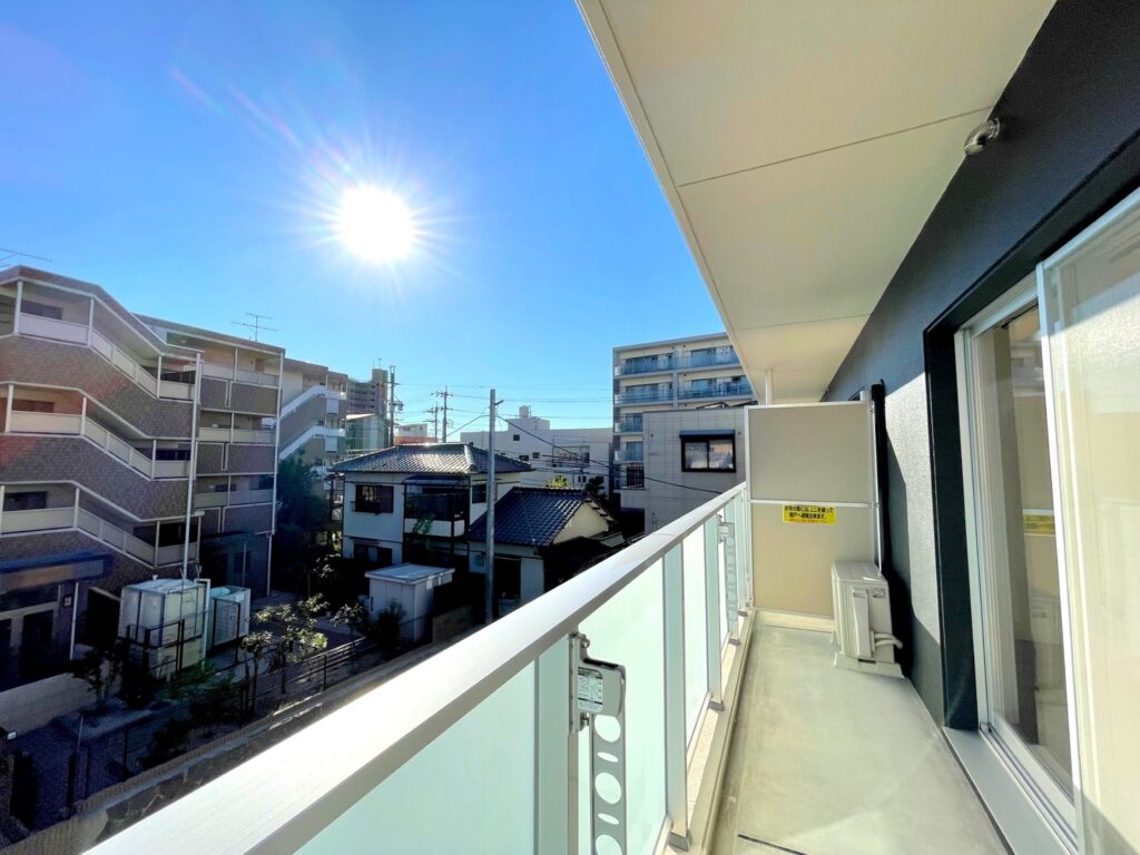 アパートのバルコニー