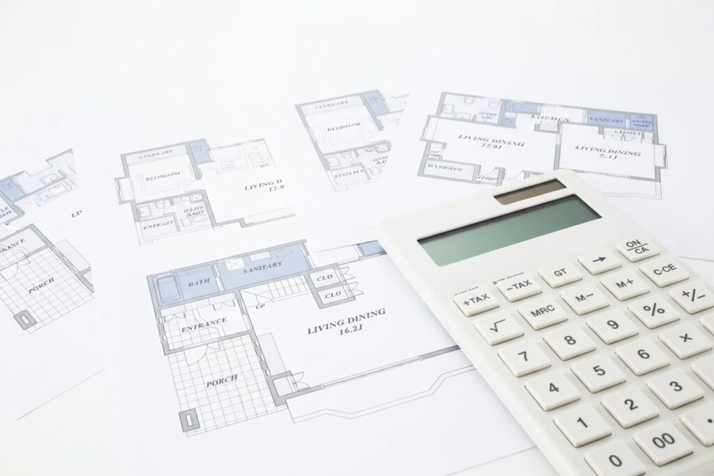 間取り図ど電卓